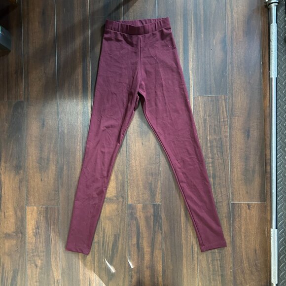 Adidas Originals Trefoil Maroon Leggings Women's Size 2XS Excellent Condition - Picture 5 of 8